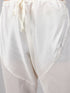 Vastramay Men's Beige Matka Silk Nehru Jacket With Cream Silk Blend Kurta Pyjama Set